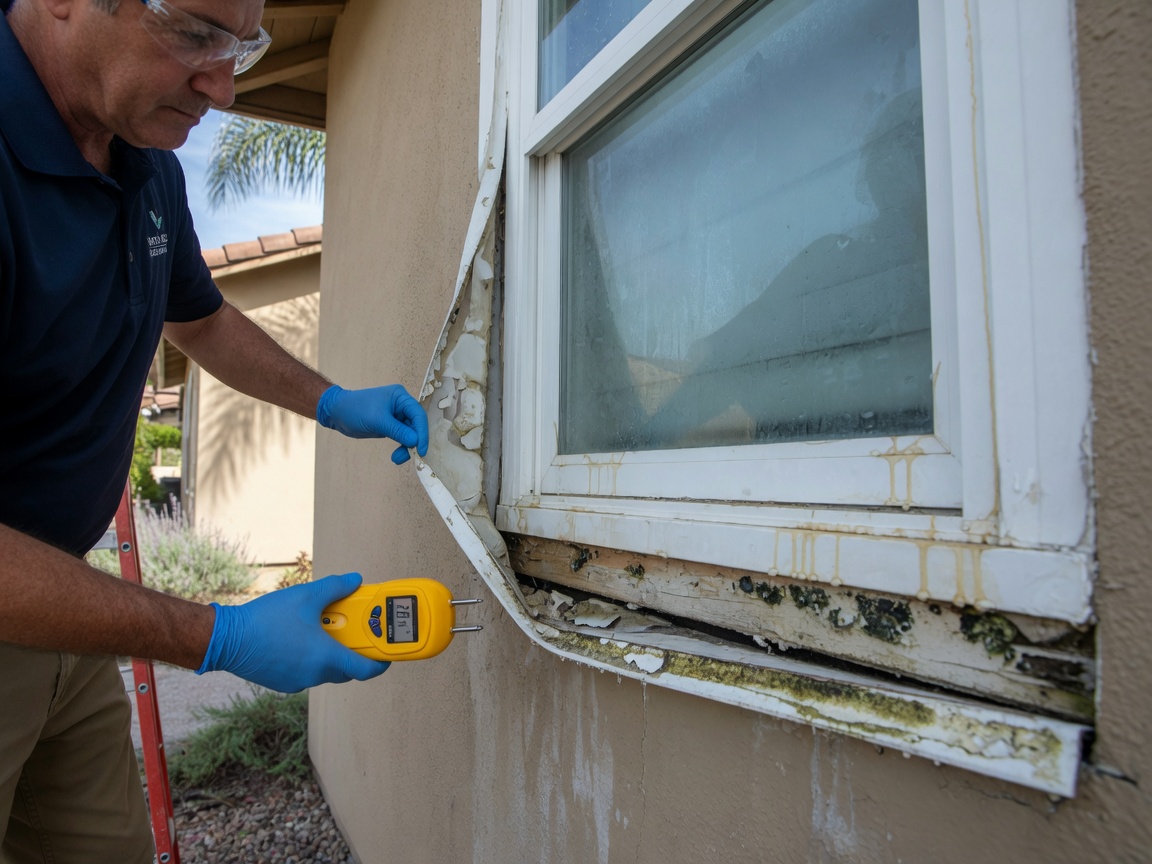 Checking for Water Intrusion Around North Hills Window Frames