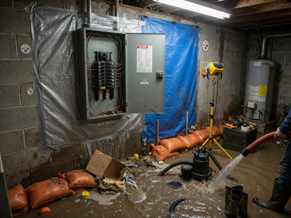Protecting North Hills Electrical Panels During Basement Flooding